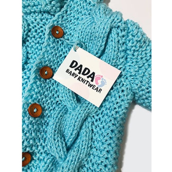 Baby Knitwear Cat Ear Hooded Pram With Booties - Picture 6 of 6